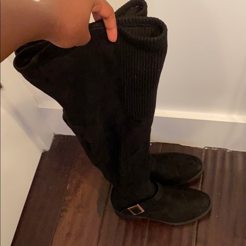 Suede Thigh High Boots